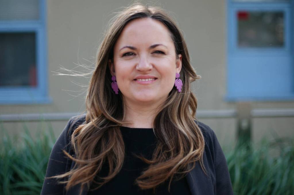 Carissa Halton, spoke about her book Revolution Songs in Lacombe. (photo courtesy Carissa Halton)